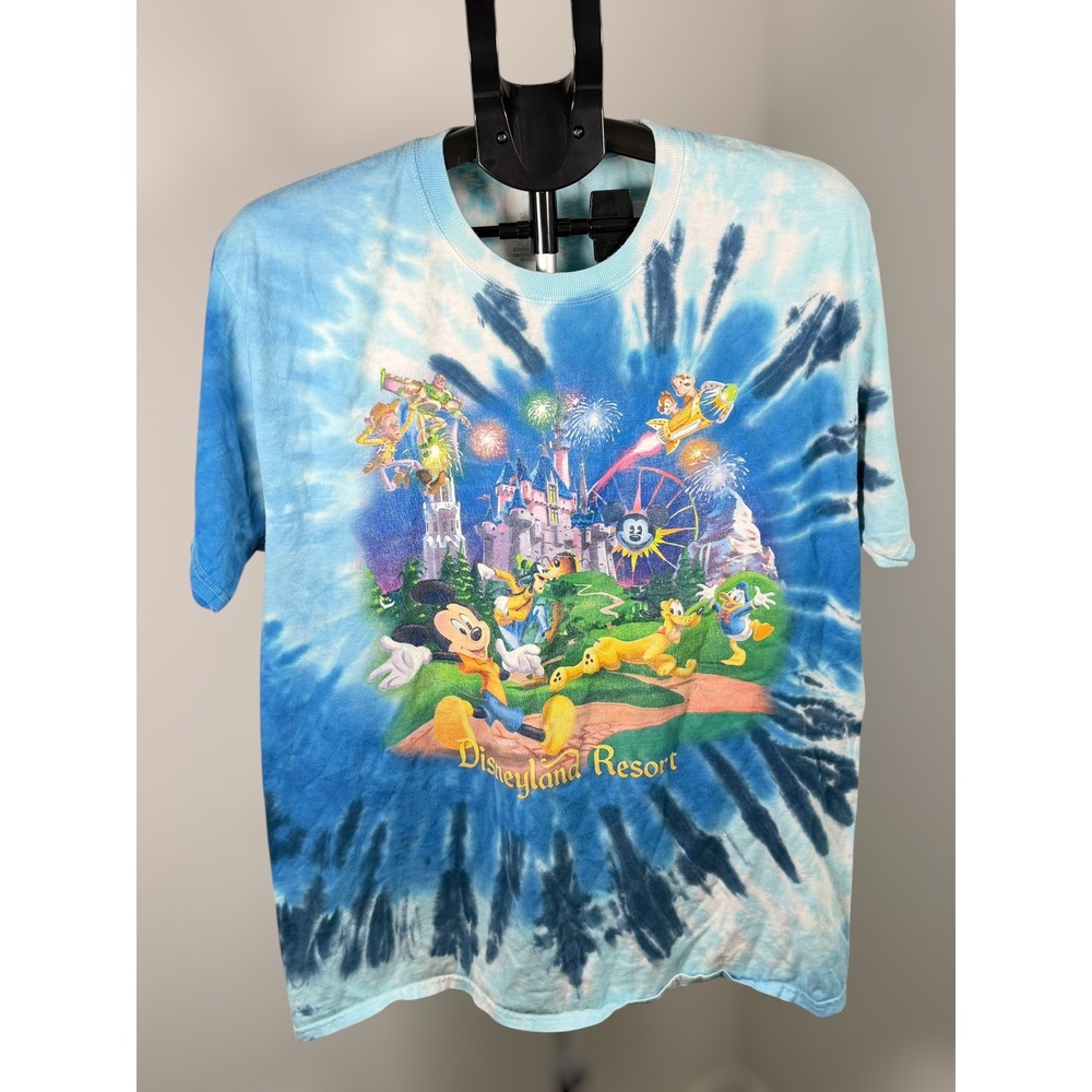 Disneyland Resort Mickey Mouse Toy Story Tie Dye T-Shirt Blue Large Hanes